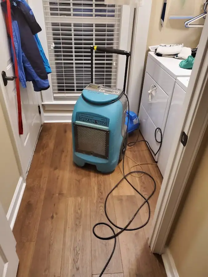 Commercial dehumidifier deployed for Flood Damage Cleanup in Barnhart