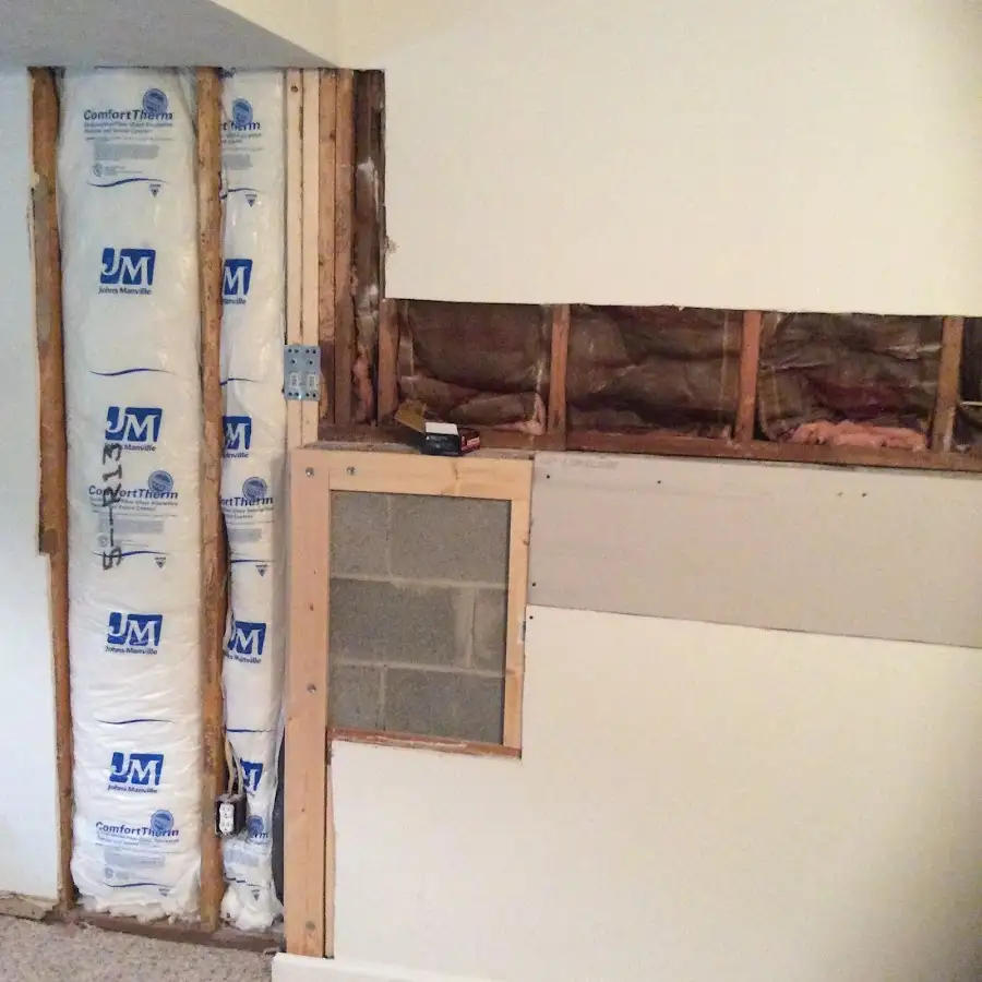Wall insulation replacement during Contents Cleaning & Restoration in Barnhart
